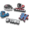 Paquete de 5 colgantes para zapatos Jibbitz de los Houston Texans de la NFL Paquete de 5 colgantes para zapatos Jibbitz de los Houston Texans de la NFL