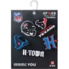Paquete de 5 colgantes para zapatos Jibbitz de los Houston Texans de la NFL Paquete de 5 colgantes para zapatos Jibbitz de los Houston Texans de la NFL