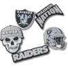 Paquete de 5 colgantes para zapatos Jibbitz de los Las Vegas Raiders de la NFL Paquete de 5 colgantes para zapatos Jibbitz de los Las Vegas Raiders de la NFL