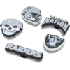 Paquete de 5 colgantes para zapatos Jibbitz de los Las Vegas Raiders de la NFL Paquete de 5 colgantes para zapatos Jibbitz de los Las Vegas Raiders de la NFL