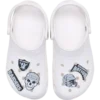 Paquete de 5 colgantes para zapatos Jibbitz de los Las Vegas Raiders de la NFL Paquete de 5 colgantes para zapatos Jibbitz de los Las Vegas Raiders de la NFL