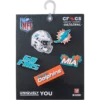 Paquete de 5 colgantes para zapatos Jibbitz de los Miami Dolphins de la NFL Paquete de 5 colgantes para zapatos Jibbitz de los Miami Dolphins de la NFL