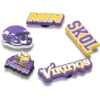Paquete de 5 colgantes para zapatos Jibbitz de los Minnesota Vikings de la NFL Paquete de 5 colgantes para zapatos Jibbitz de los Minnesota Vikings de la NFL