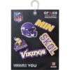 Paquete de 5 colgantes para zapatos Jibbitz de los Minnesota Vikings de la NFL Paquete de 5 colgantes para zapatos Jibbitz de los Minnesota Vikings de la NFL
