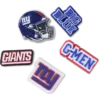 Paquete de 5 colgantes para zapatos Jibbitz de los New York Giants de la NFL Paquete de 5 colgantes para zapatos Jibbitz de los New York Giants de la NFL