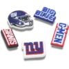 Paquete de 5 colgantes para zapatos Jibbitz de los New York Giants de la NFL Paquete de 5 colgantes para zapatos Jibbitz de los New York Giants de la NFL