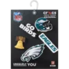 Paquete de 5 colgantes para zapatos Jibbitz de los Philadelphia Eagles de la NFL Paquete de 5 colgantes para zapatos Jibbitz de los Philadelphia Eagles de la NFL