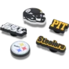 Paquete de 5 colgantes para zapatos Jibbitz de los Pittsburgh Steelers de la NFL Paquete de 5 colgantes para zapatos Jibbitz de los Pittsburgh Steelers de la NFL