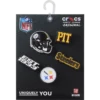 Paquete de 5 colgantes para zapatos Jibbitz de los Pittsburgh Steelers de la NFL Paquete de 5 colgantes para zapatos Jibbitz de los Pittsburgh Steelers de la NFL