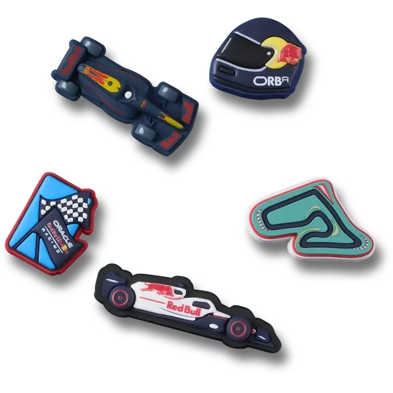 Paquete de 5 colgantes para zapatos Jibbitz™ de Oracle Red Bull Racing Crocs Paquete de 5 colgantes para zapatos Jibbitz™ de Oracle Red Bull Racing Crocs