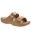 Sandalia Saturday con hebilla metalizada «Sepia»