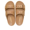 Sandalia Saturday con hebilla metalizada «Sepia»
