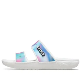 Sandalias clásicas, coloridas, unisex y multicolores en blanco