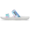 Sandalias clásicas, coloridas, unisex y multicolores en blanco