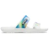 Sandalias clásicas, coloridas, unisex y multicolores en blanco
