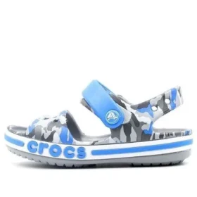 Sandalias con estampado en gris claro