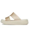 Sandalias con plataforma y correa en H «Getaway» «Blanco-marrón»