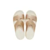 Sandalias con plataforma y correa en H «Getaway» «Blanco-marrón»