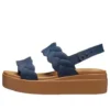 Sandalias de cuña trenzadas Brooklyn «Azul marrón»