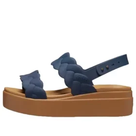 Sandalias de cuña trenzadas Brooklyn «Azul marrón»