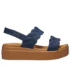 Sandalias de cuña trenzadas Brooklyn «Azul marrón»
