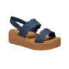 Sandalias de cuña trenzadas Brooklyn «Azul marrón»