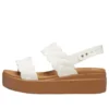 Sandalias de cuña trenzadas Brooklyn «Blanco-marrón»