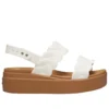Sandalias de cuña trenzadas Brooklyn «Blanco-marrón»