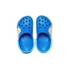 Sandalias deportivas de playa con tacón plano «Funny Shark Small Crocs» en azul