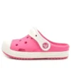 Sandalias deportivas rosas de tacón bajo para exterior de Crocs, talla pequeña