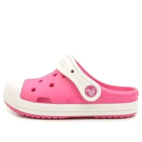 Sandalias deportivas rosas de tacón bajo para exterior de Crocs, talla pequeña