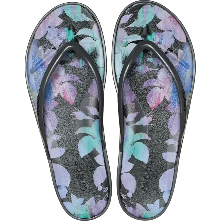 Sandalias Miami de punta redonda con estampado floral oscuro Sandalias Miami de punta redonda con estampado floral oscuro