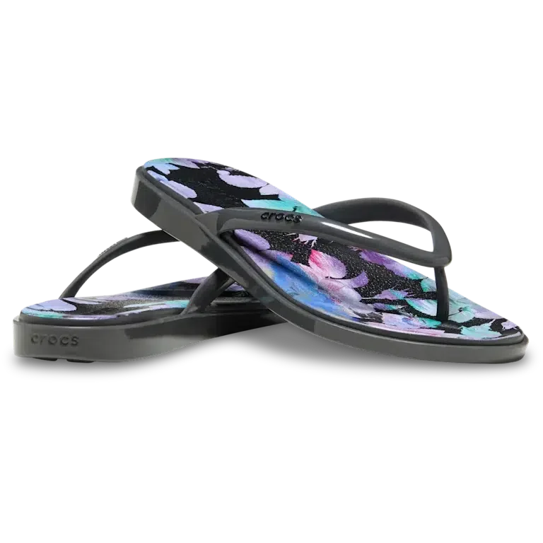 Sandalias Miami de punta redonda con estampado floral oscuro Sandalias Miami de punta redonda con estampado floral oscuro