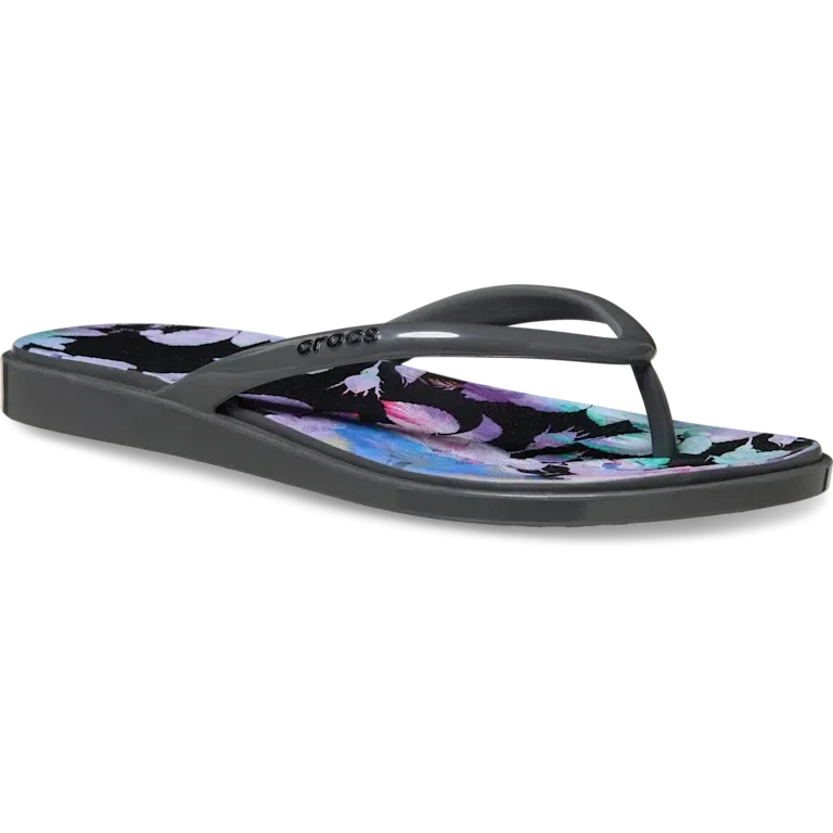 Sandalias Miami de punta redonda con estampado floral oscuro Sandalias Miami de punta redonda con estampado floral oscuro