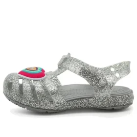 Sandalias planas Isabella Glitter «Gris-Plata»
