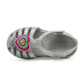 Sandalias planas Isabella Glitter «Gris-Plata»