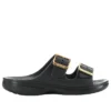 Sandalias Saturday con hebilla metalizada «Black»