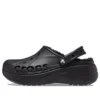 Sandalias tipo zueco con plataforma y forro Baya Lined Clog «Negro»