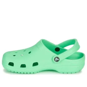 Zapatillas de casa clásicas de talón plano para exterior, color verde