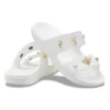 Zapatillas de casa planas de talón bajo para exterior, con suela blanda y cómodas, en color blanco