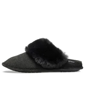 Zapatillas de casa tipo mule de piel «Black»