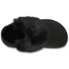 Zapatillas de casa tipo mule de piel «Black»