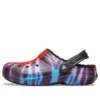 Zapatillas de casa unisex Classic Tie-Dye Stay Warm Cozy de Crocs, moradas y rojas