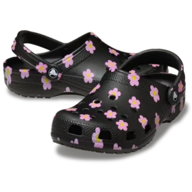 Zueco clásico con estampado floral