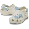 Zueco clásico para niños pequeños de denim con flores y correa trasera ajustable Zueco clásico para niños pequeños de denim con flores y correa trasera ajustable
