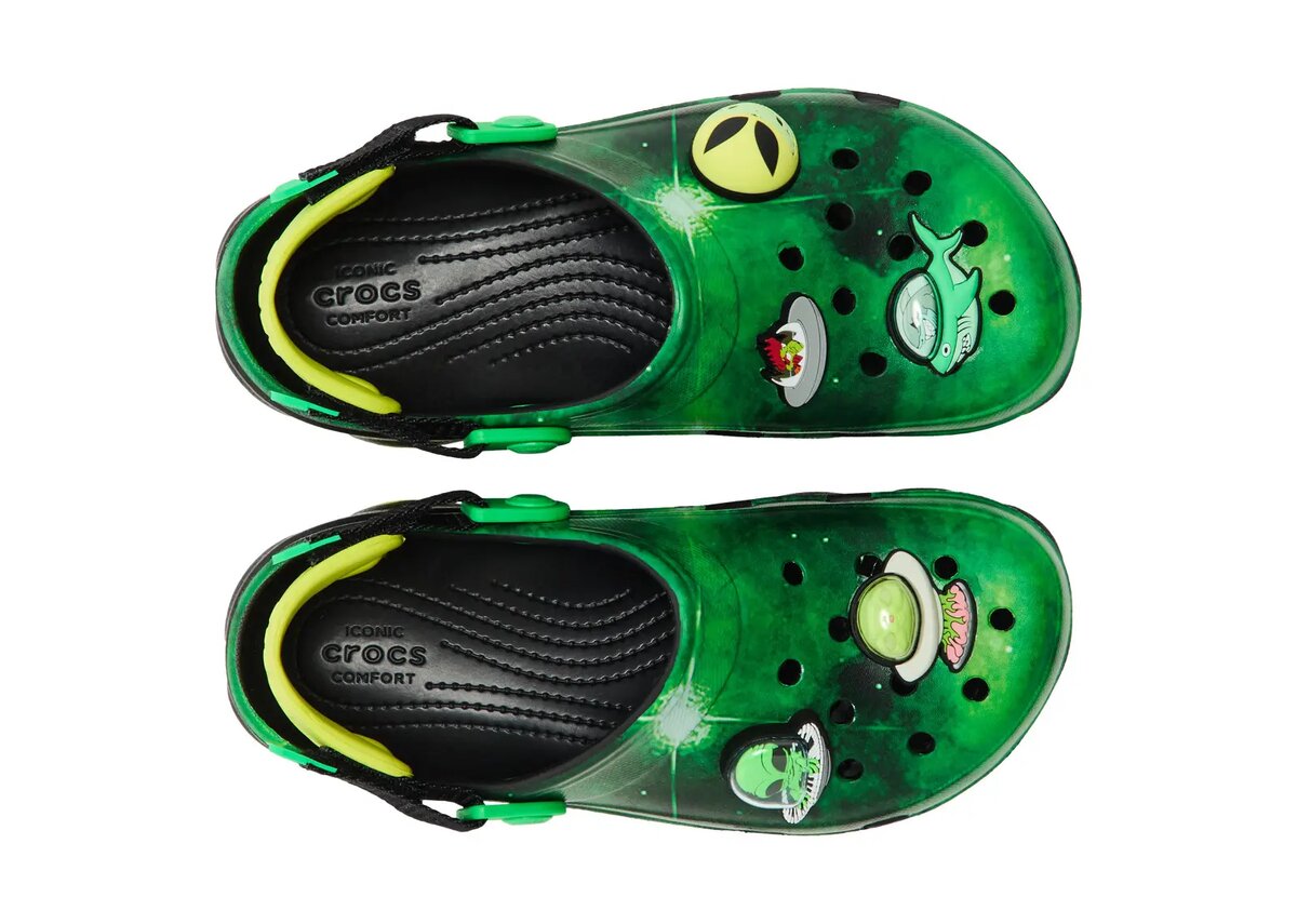 Zuecos All-Terrain para niños de Ron English «Area 54 – Green Galaxy» Zuecos All-Terrain para niños de Ron English «Area 54 – Green Galaxy»