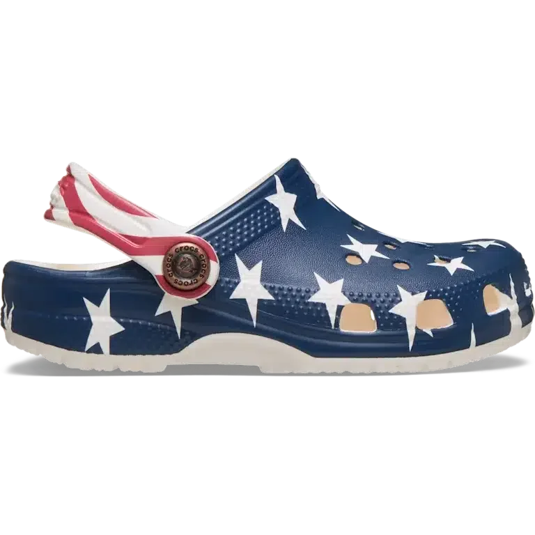 Zuecos Classic American Flag para niños pequeños Zuecos Classic American Flag para niños pequeños