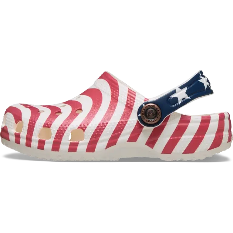 Zuecos Classic American Flag para niños pequeños Zuecos Classic American Flag para niños pequeños