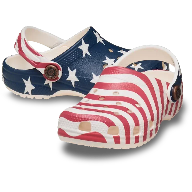 Zuecos Classic American Flag para niños pequeños Zuecos Classic American Flag para niños pequeños