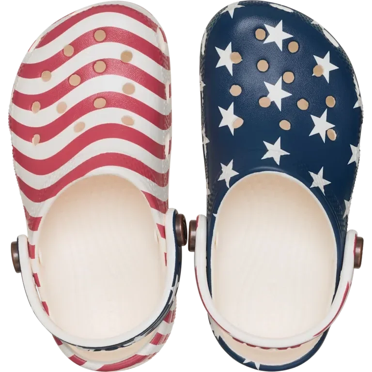 Zuecos Classic American Flag para niños pequeños Zuecos Classic American Flag para niños pequeños